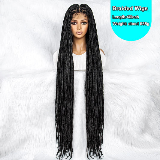 40" Cornrow to Knotless Box Braids Wig | Full Lace Luxegan