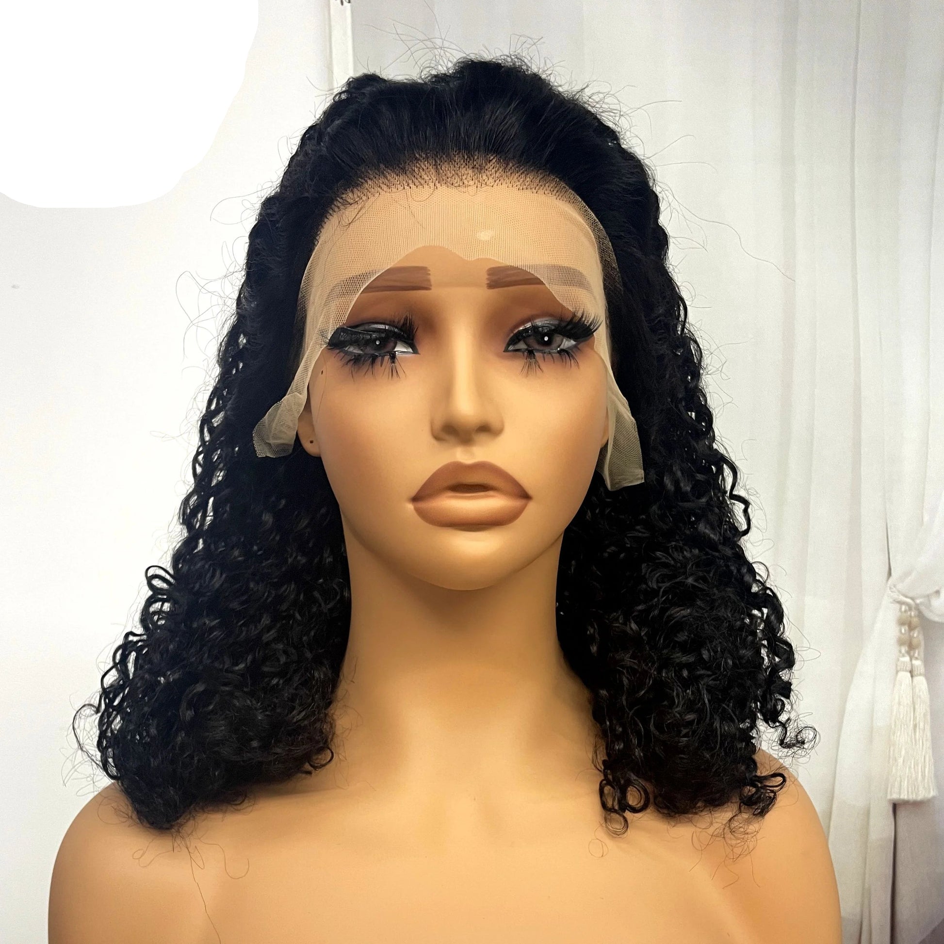 350% Density Pixie Curly HD Lace Frontal Wig | Bouncy Burmese Human Hair Luxegan