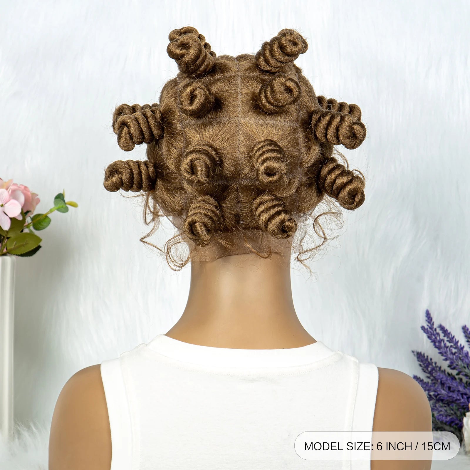 KIMA Bantu Knot Knotless Box Braids Wig | 350# Blonde Braided Bun Full Lace Wig for Black Women Luxegan