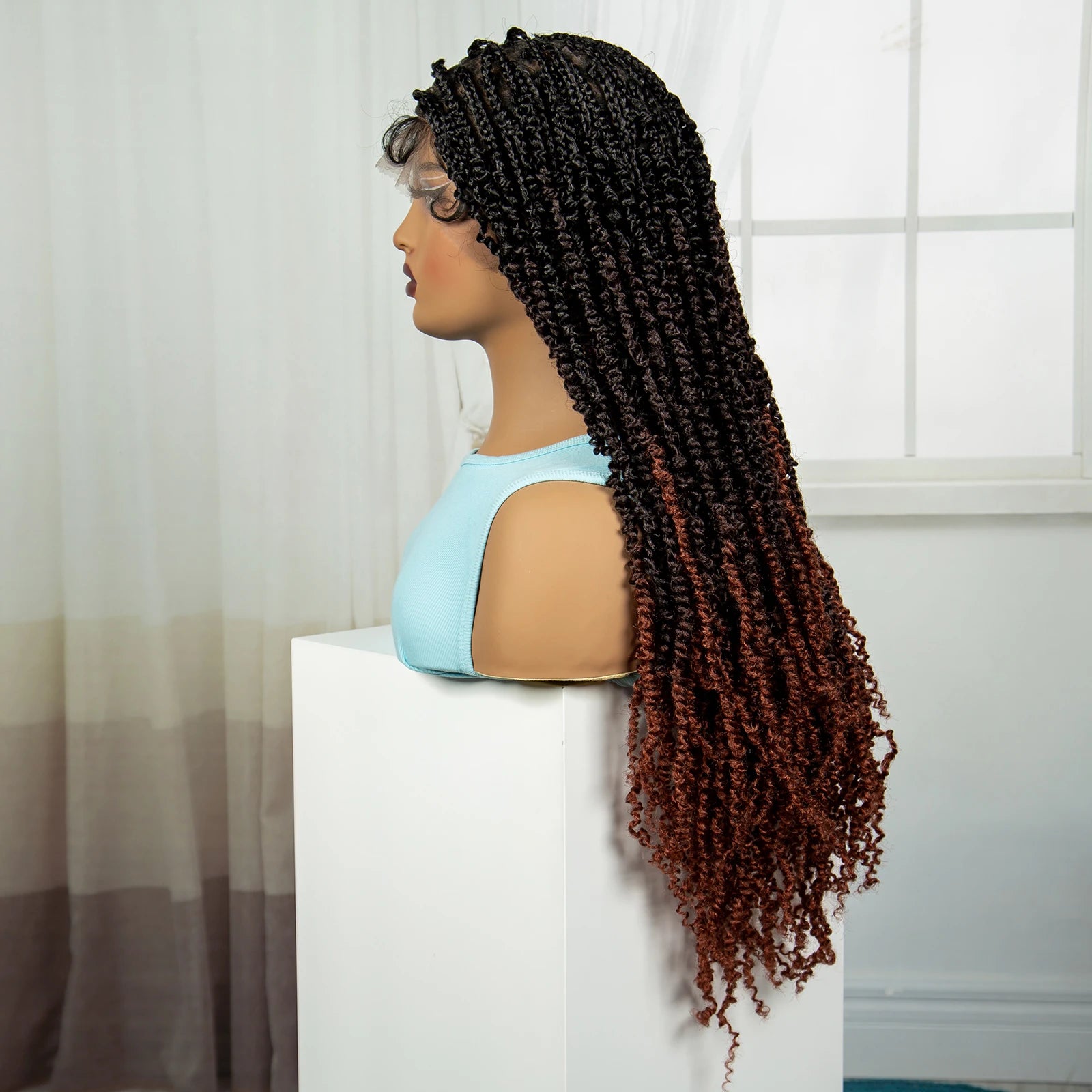 30" Twisted Braids Wig | HD Full Lace | Baby Hair | Long Braids Luxegan