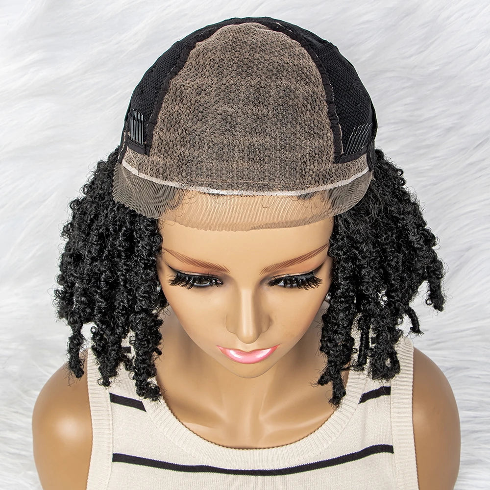 14 Inch Box Braids Wig | 9x6 Lace Frontal | Curly Ends