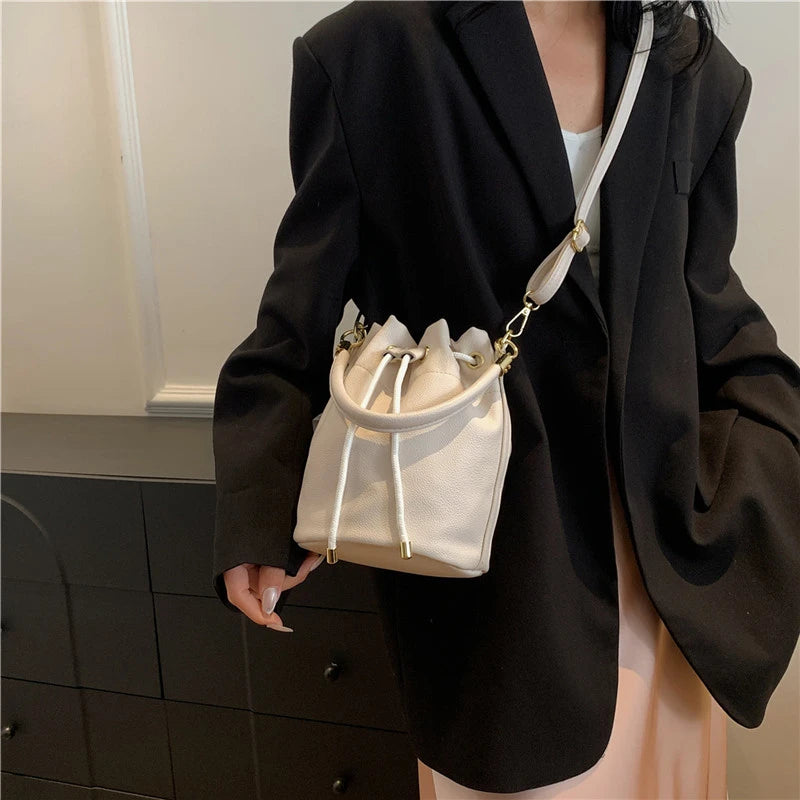 Designer Black Coffee Crossbody Bags Women Luxury Pu Leather Handbags And Purse | Retro Bucket Shoulder Bags Tote Luxegan