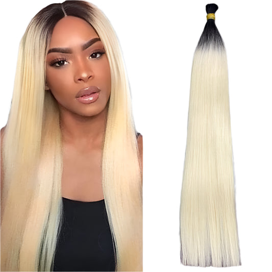 613 Human Hair Bulk | No Weft | Brazilian Remy Hair | Honey Blonde | For Braiding & Extensions