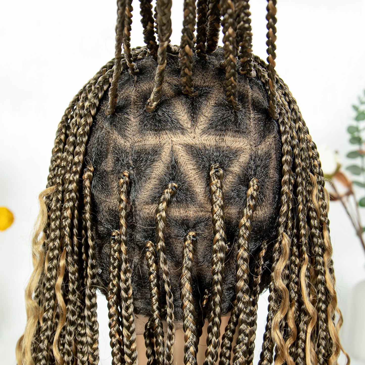Boho Triangle Knotless Box Braids Wig | Full Lace | Baby Hair | KIMA Synthetic Luxegan
