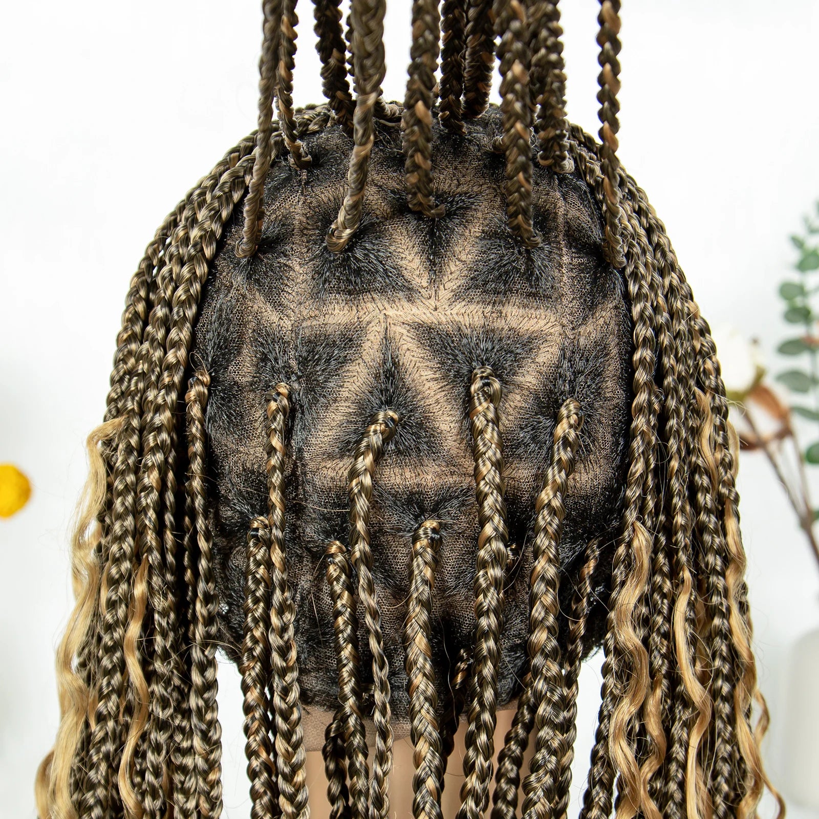 Boho Triangle Knotless Box Braids Wig | Full Lace | Baby Hair | KIMA Synthetic Luxegan
