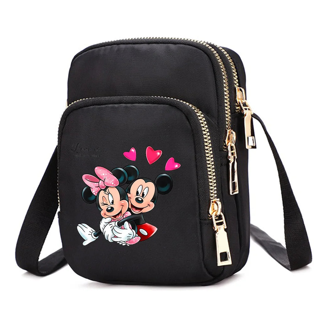 Mickey & Minnie Mouse Shoulder Bag | Cartoon Crossbody Handbag Luxegan