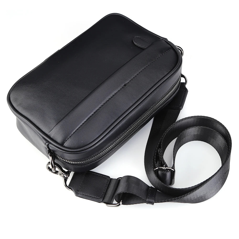 Messenger Sling Bag for Men | PU Small Zipper Crossbody Pouch Luxegan