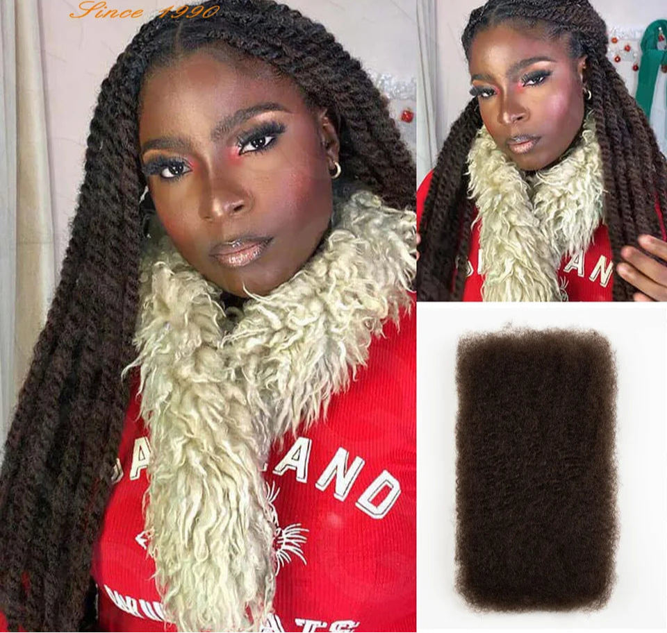 99J Burgundy Afro Kinky Bulk Human Hair | Brazilian Remy | Dreadlock & Braiding Hair | 50g