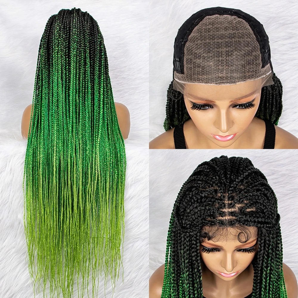 Gradient Color Knotless Box Braids Wig | 9x6 Lace Front Luxegan