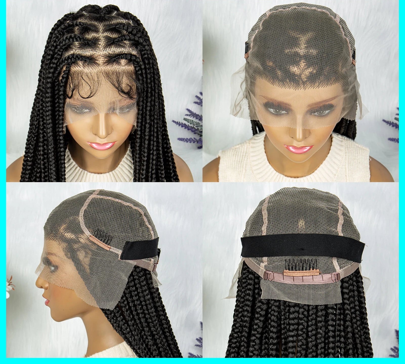 KIMA HD Full Lace Cornrow Braided Wig for Black Women Luxegan