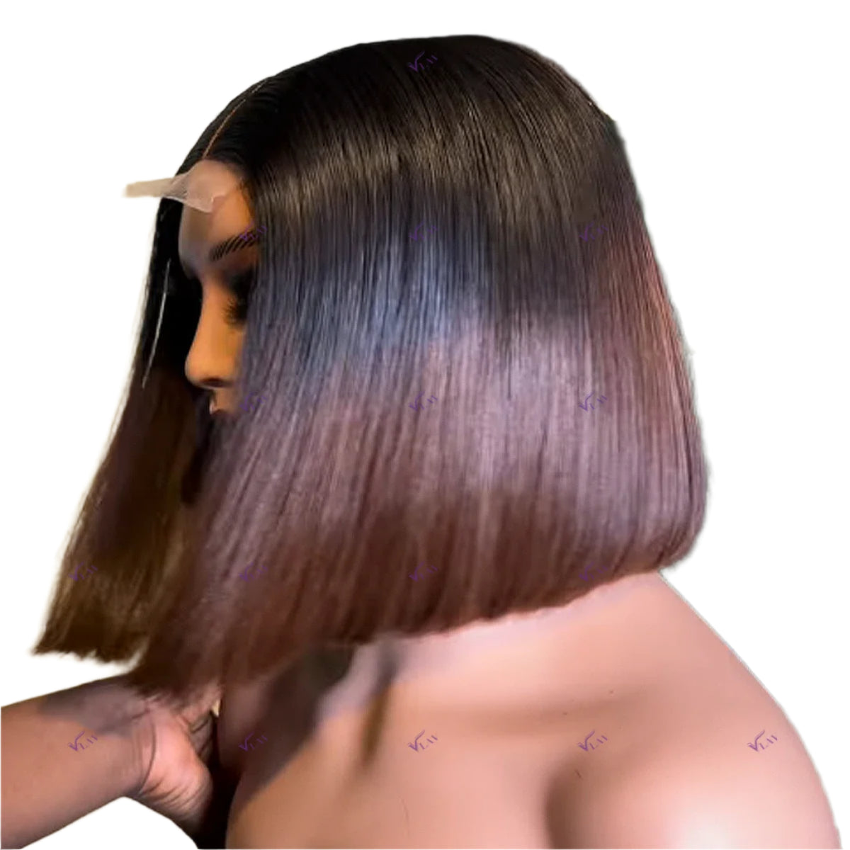 Super Double Drawn 1B/4 Highlight Bob Wig | 13x6 HD Lace Glueless Wear & Go Luxegan