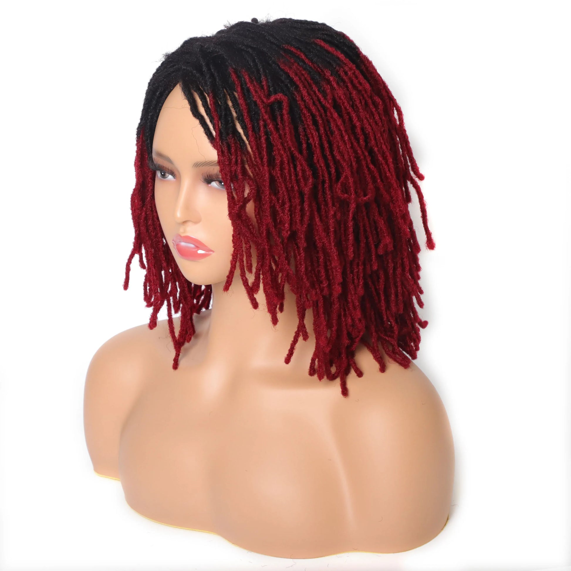 10" Braided Bob Wig | Afro Dreadlock Wig | Curly Ends | Synthetic Crochet Wig | Cosplay