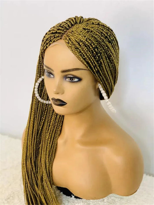 Box Braided Full Lace Wig | Braided Lace Wig for Black Women | Kanekalon Hair - Luxegan
