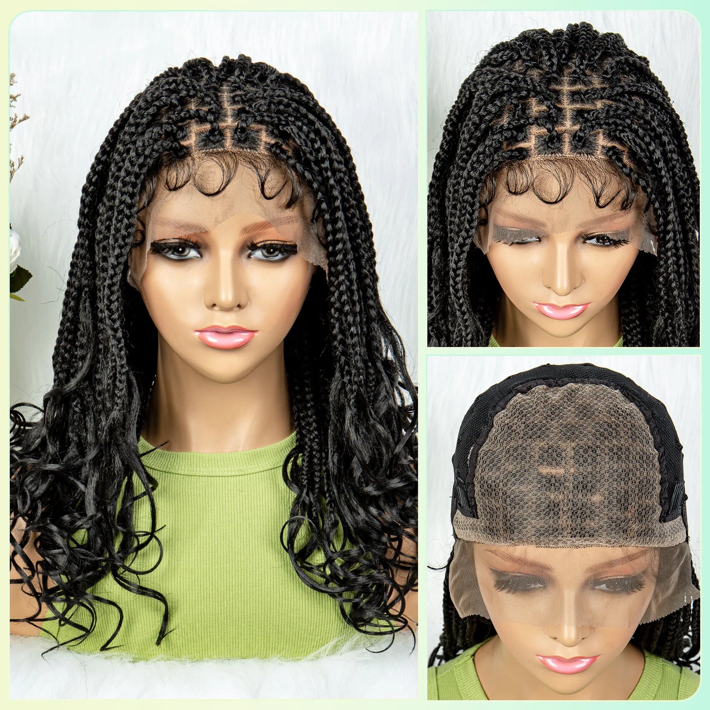 Pre-Looped Bohemian Box Braids with Curly Ends | Crochet Hair Luxegan