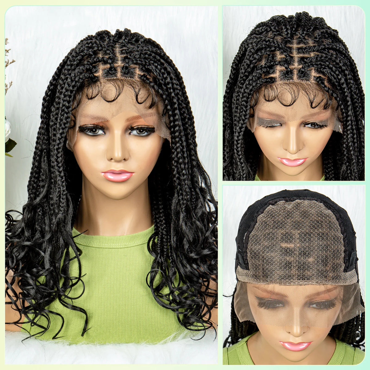 Pre-Looped Bohemian Box Braids with Curly Ends | Crochet Hair Luxegan