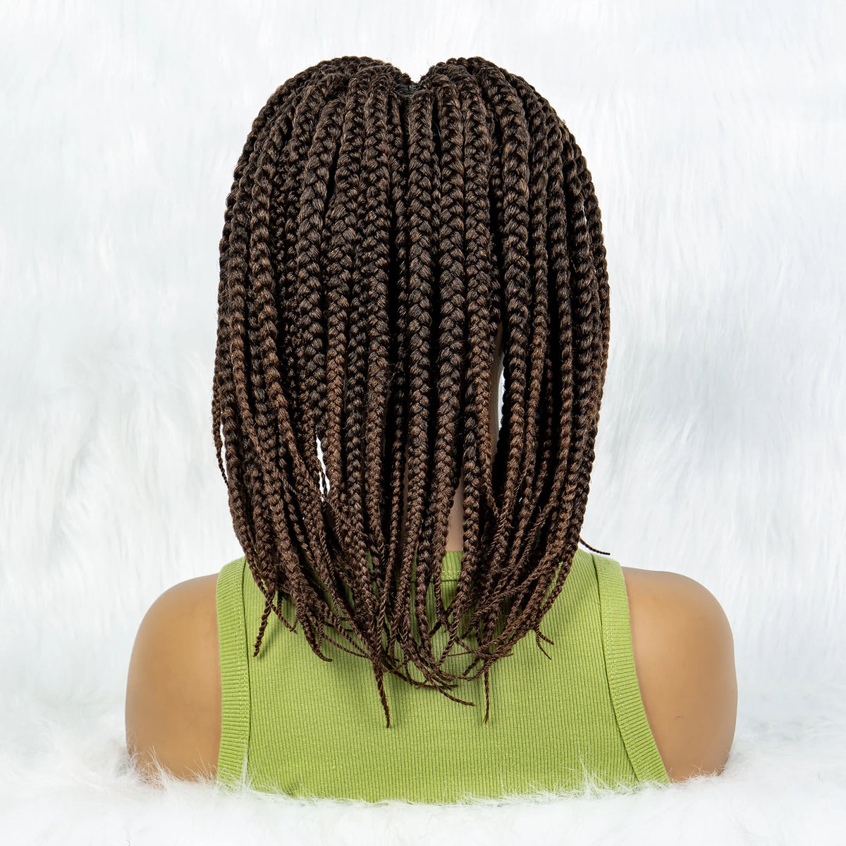 Pelucas trenzadas Bob para mujeres negras Peluca de encaje completo con trenzas estilo cornrow Peluca sintética de encaje frontal con trenzas de caja sin nudos con cabello de bebé