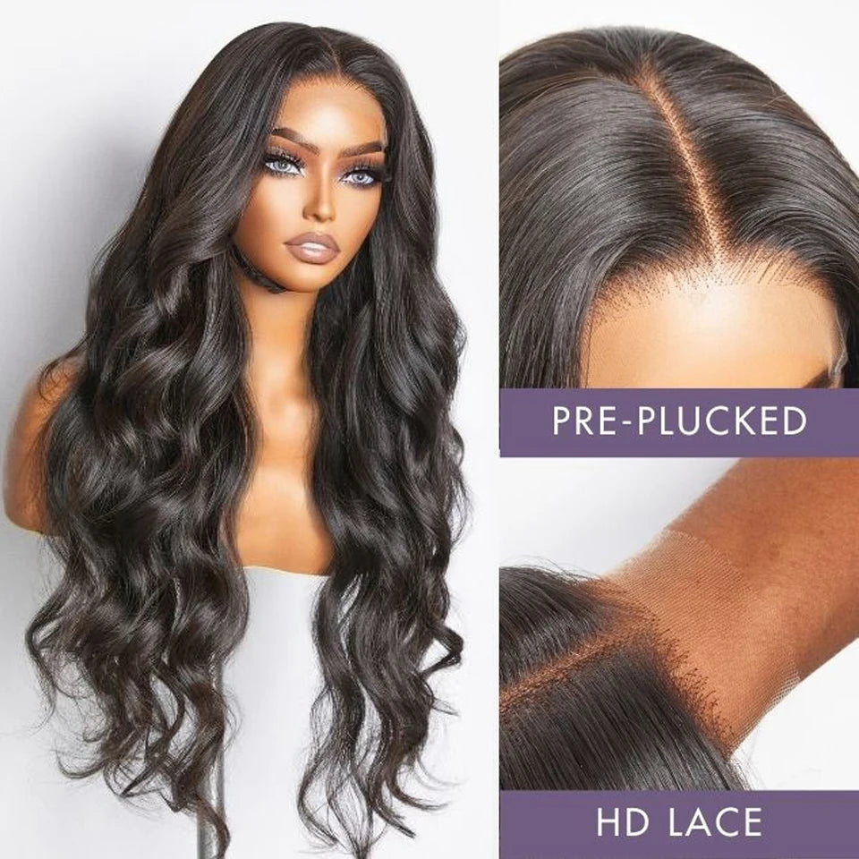 Brazilian Body Wave T-Part Lace Wig | Transparent Human Hair (Glueless, On Sale Clearance) Luxegan
