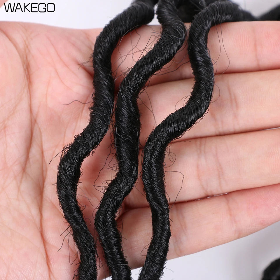 Goddess Faux Locs Crochet Hair | 18" Soft Curly Braids | Ombre Dreadlocks Extensions | 24 Strands/Pack Luxegan