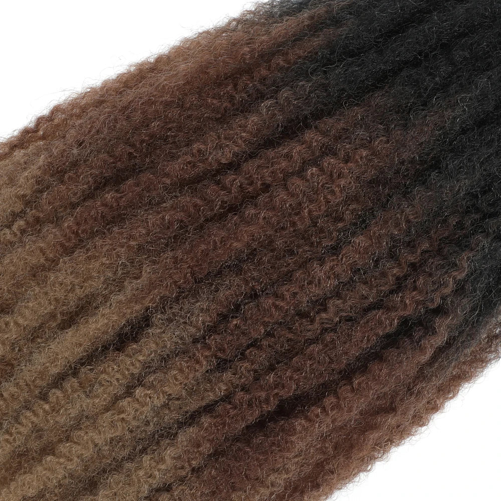 18" Marley Twist Braiding Hair | Crochet Braids | Afro Twist Kinky Hair Extensions | Ombre Colors | 30 Strands/Pack
