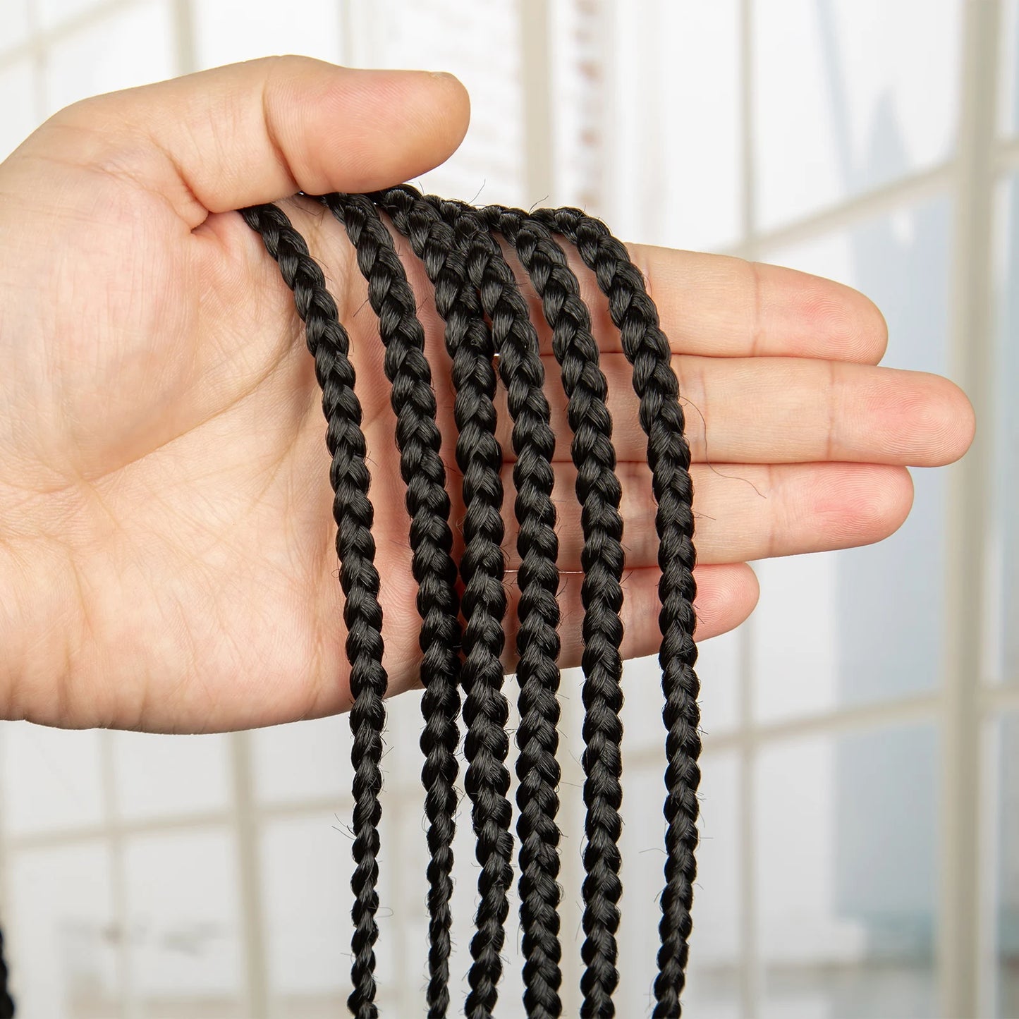 Premium Full Lace Box Braided Wig - Knotless Braids, Baby Hair, Natural Look