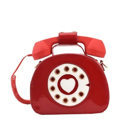 PU Leather Shoulder Bag | Casual Handbag & Stylish Telephone Shaped Crossbody Luxegan