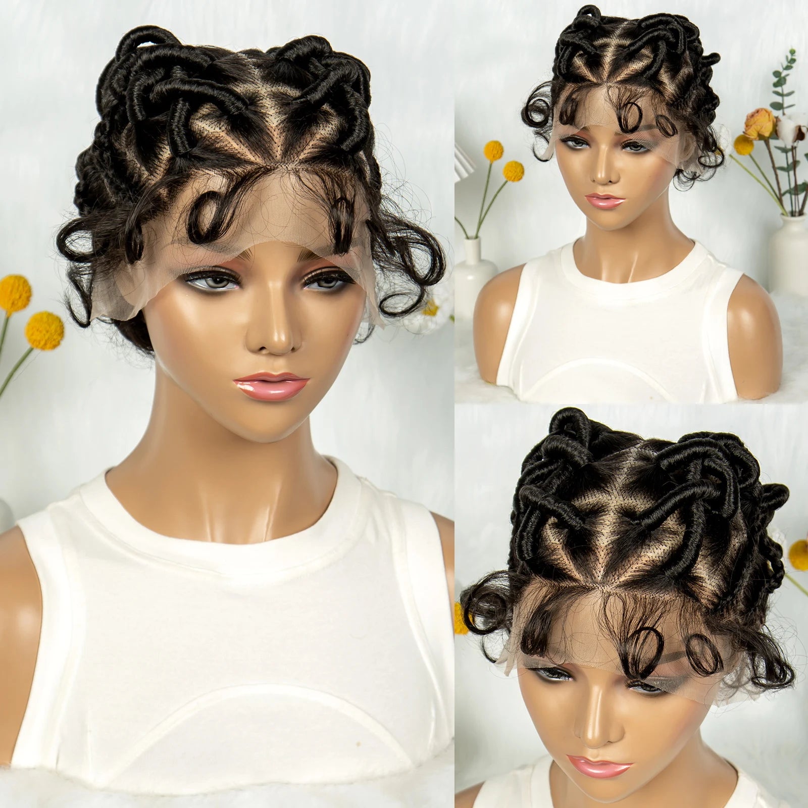 KIMA Knotless Cornrow Braids Wig | Full Lace Locs & Twists Luxegan
