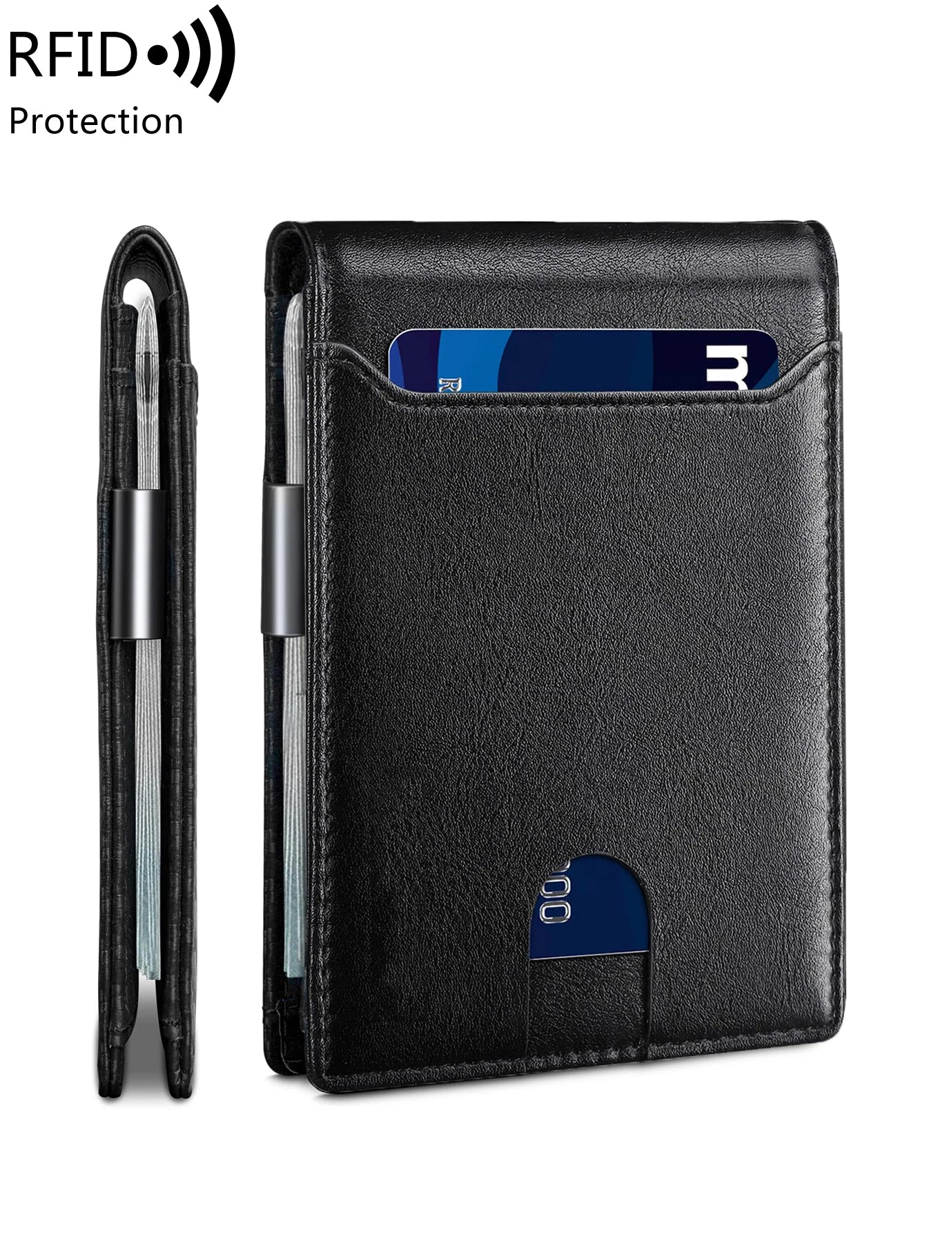 Minimalist Fashion Men's Mini Wallet | Sophisticated "Ultra-Thin" Silhouette | RFID-Blocking 11-Card Multifunctional Billfold | "Dignified" High-Performance Portable Essential for Radiant Versatile Styling Luxegan