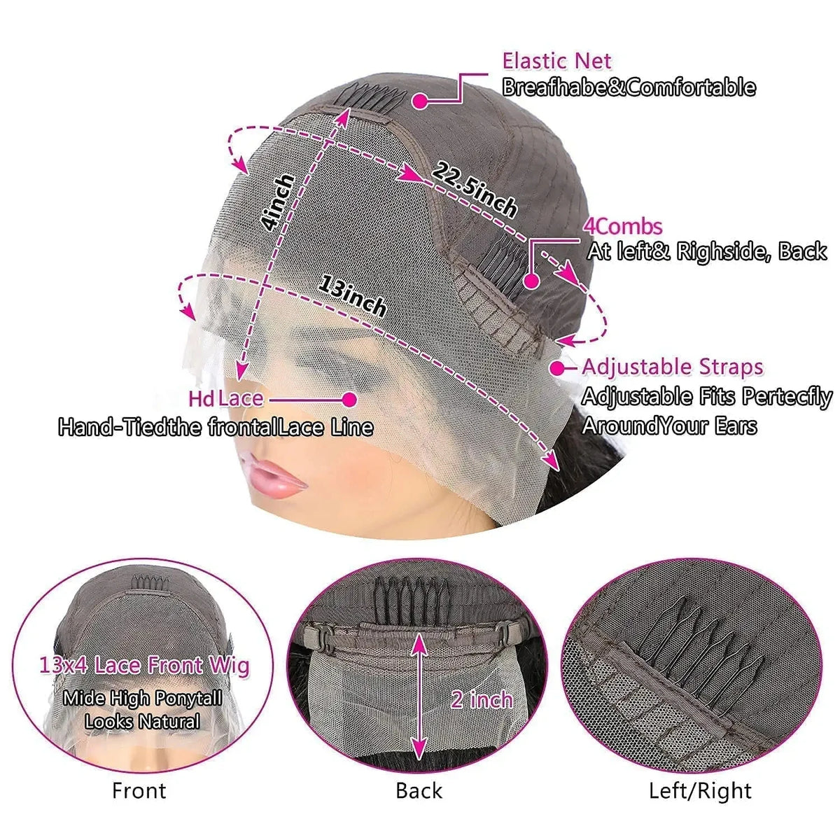 Afro Kinky Curly Lace Front Wig | 13x4 / 4x4 Transparent Lace Brazilian Remy Human Hair Luxegan