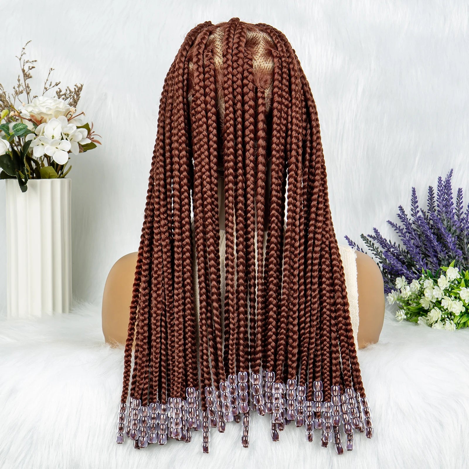 Full Lace Knotless Box Braids Wig | Pre-Plucked Baby Hair | Goddess Braids Luxegan