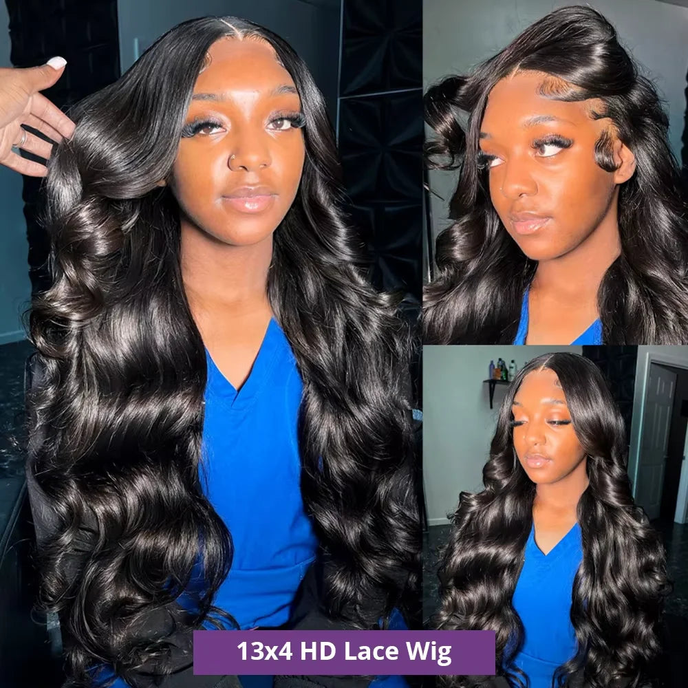 12A Brazilian Hair 36/40 Inch Body Wave 13x4 HD Lace Frontal Wig | Glueless | 100% Raw Human Hair | Ready to Wear Luxegan