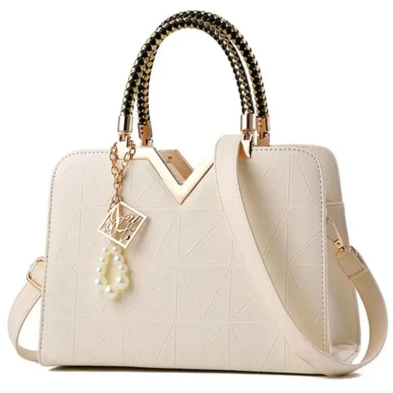 Women's Handbag Patchwork Shoulder Messenger | Office Work PU Leather Female Bag & Ladies Luxury Fashion Elegant Tote Luxegan