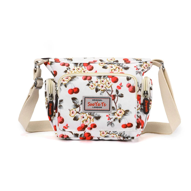 Nylon Shoulder Bag | Fashionable Small Square Bag & Waterproof Large Capacity Mommy Bag Luxegan