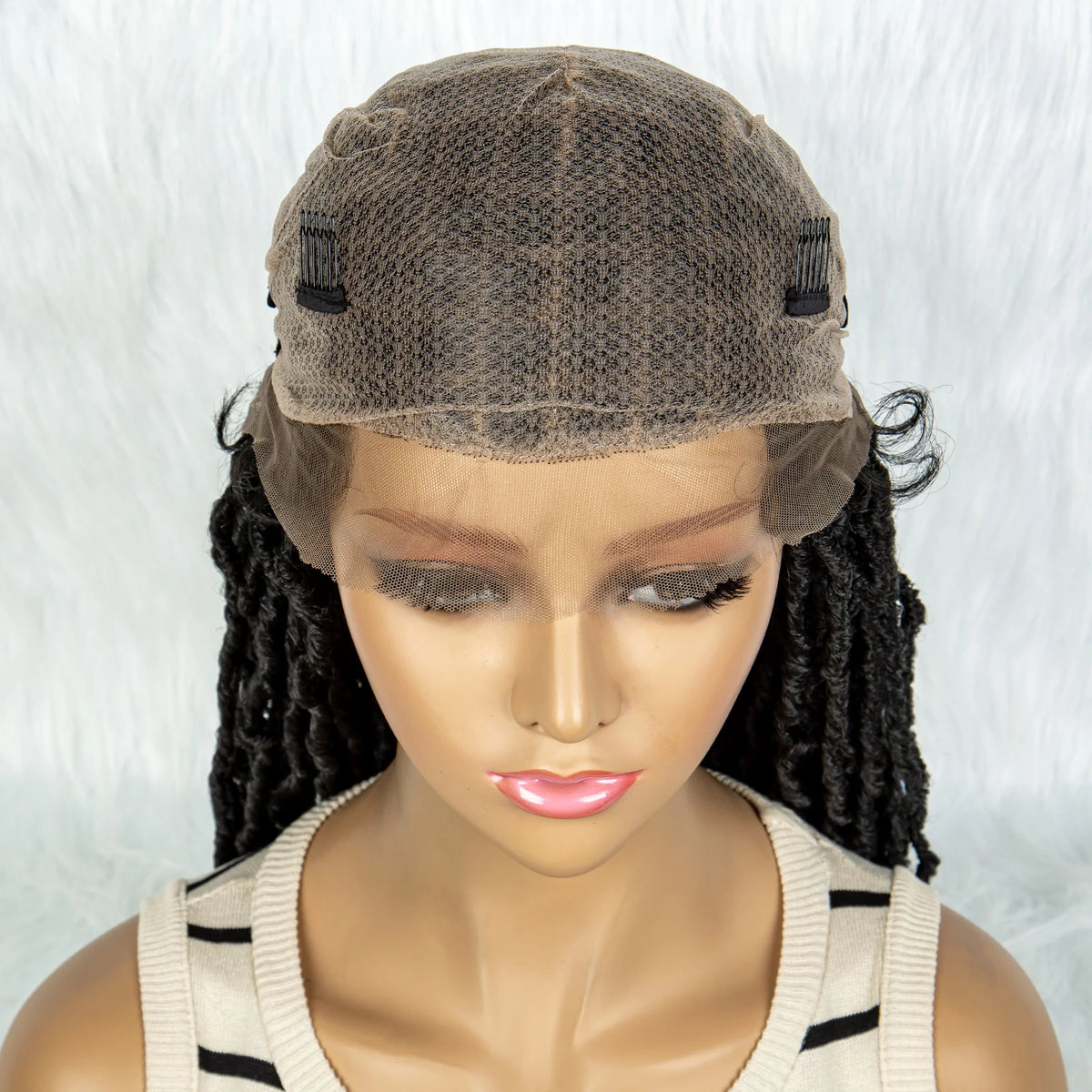 Pink & Blue Braided Wig | Full Lace Butterfly Locs & Dreadlocks