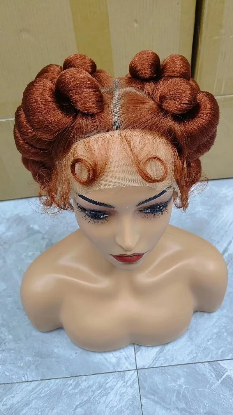 HD Full Lace Knotless Box Braids Wig | Handmade | Kanekalon Hair | Light Brown Lace | Black Women