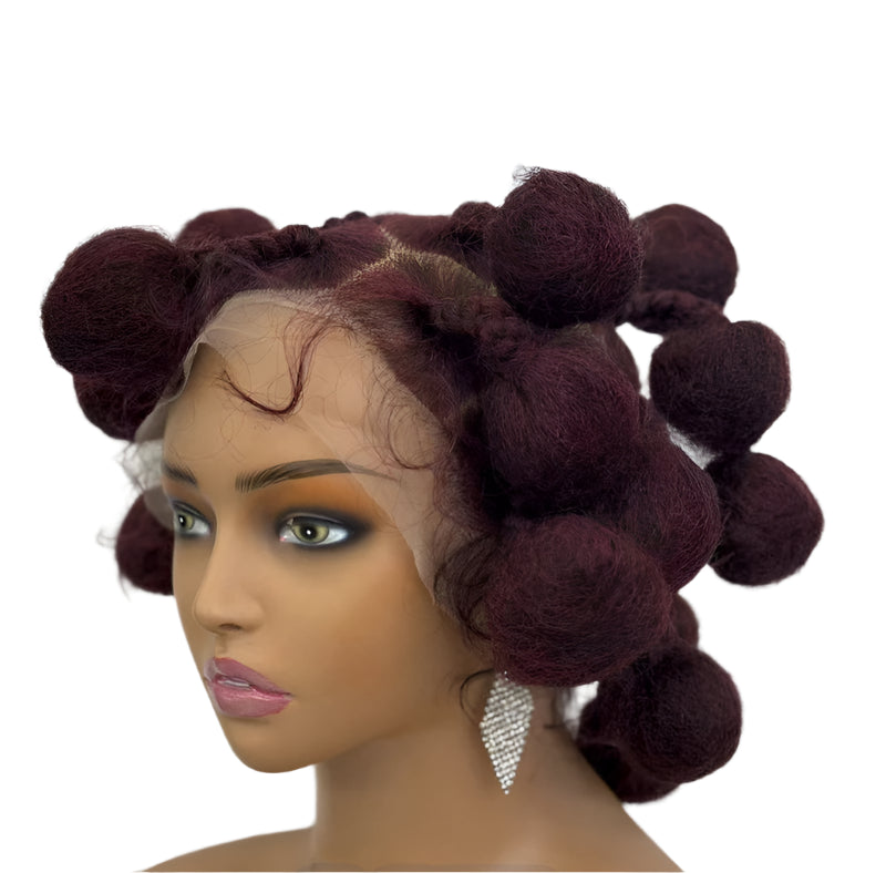 Bun Braided Wig | Full Lace | Baby Hair | Kanekalon Hair | African Braids | Black Women