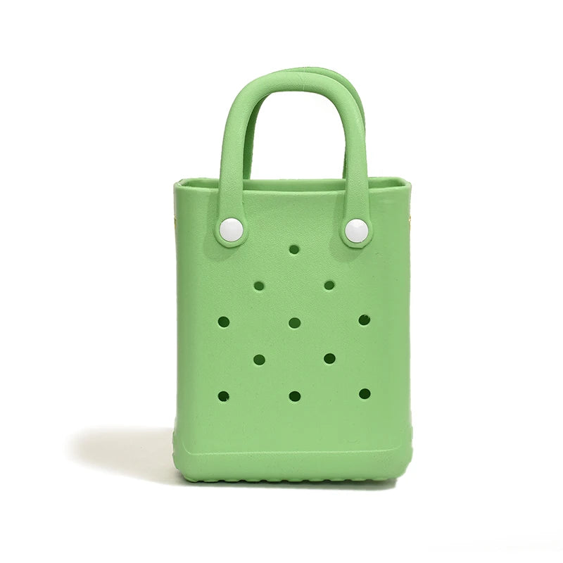 Hard Waterproof PVC Bucket Bag | Lightweight Beach & Travel Handbag Luxegan