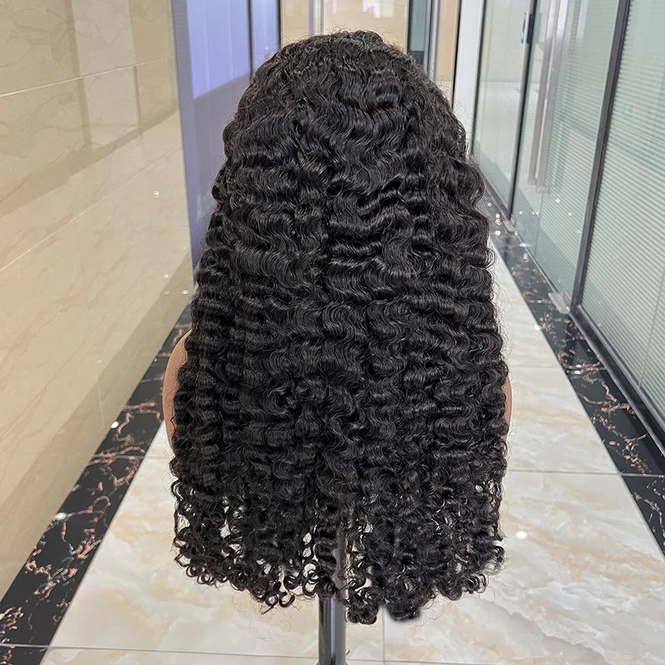 Burmese Curly HD Lace Frontal Wig | 200% Density Human Hair | #1B Natural Color Luxegan