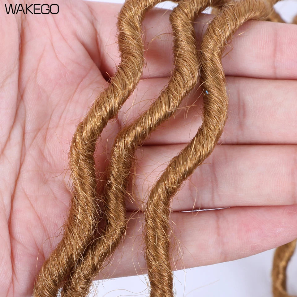 Goddess Faux Locs Crochet Hair | 18" Soft Curly Braids | Ombre Dreadlocks Extensions | 24 Strands/Pack Luxegan