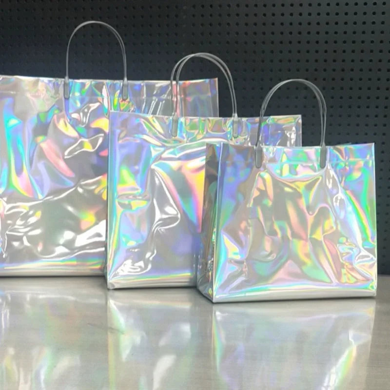 Custom Logo Promotional Gift Bags | 20-Piece Bulk Set for Shopping Mall Advertising | Personalized Wedding & Event Handbags | High-Quality Plastic Packaging (Model 9995) Luxegan