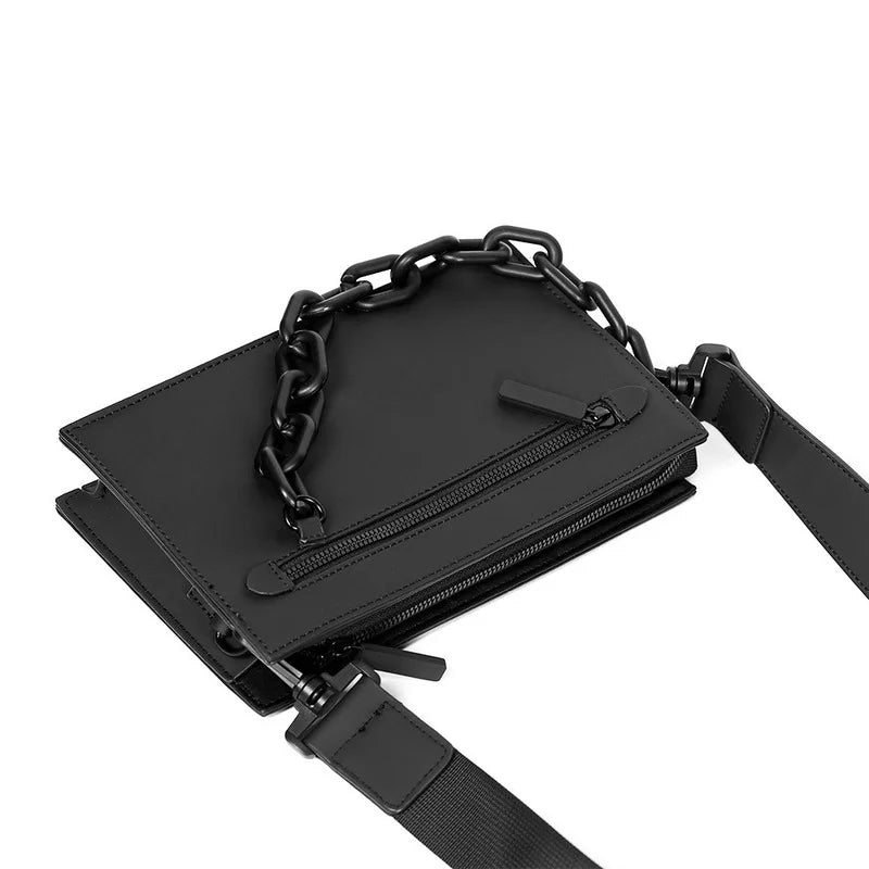 Designer 2-in-1 Square Box Crossbody | Hard PU Messenger Hand Bag Luxegan
