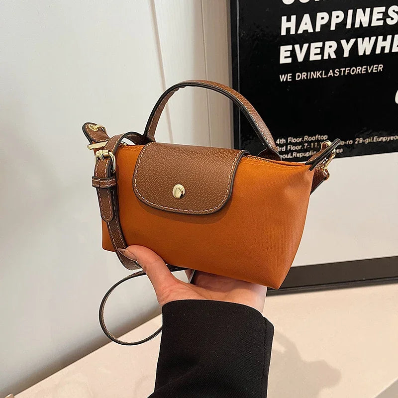 Mini Colorblock Shoulder Bag | Casual & Versatile Zipper Handbag Luxegan