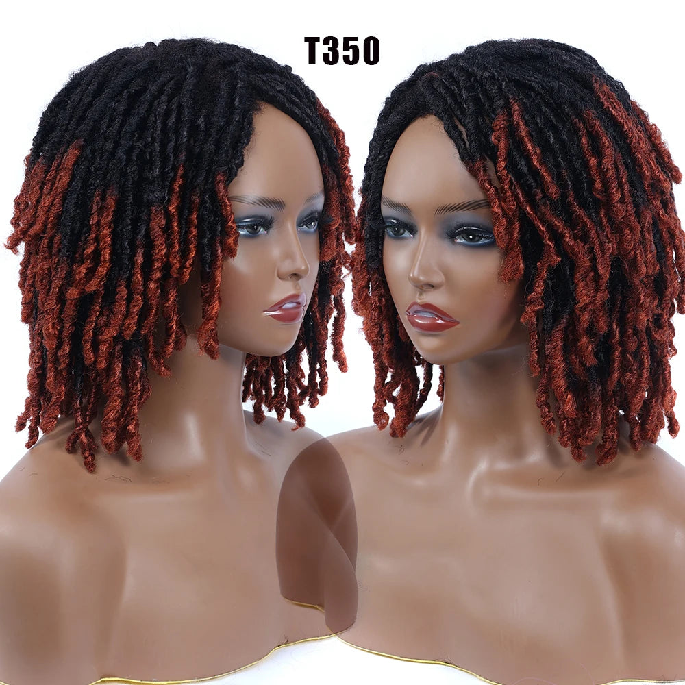10" Braided Bob Wig | Afro Dreadlock Wig | Curly Ends | Synthetic Crochet Wig | Cosplay