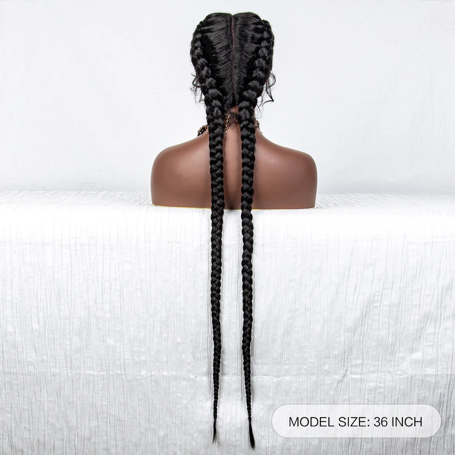 36" Twist Braided Wig | Lace Front | Natural Color | Clearance Sale Luxegan