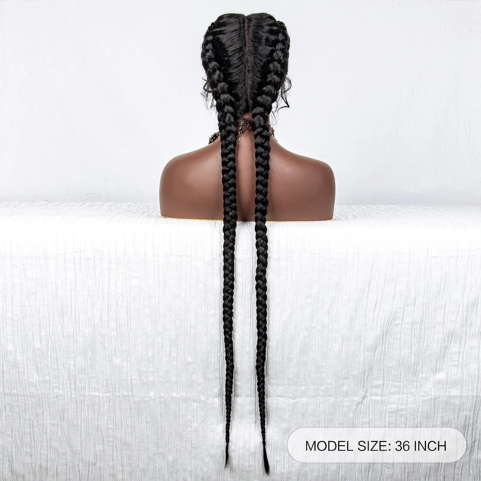 36" Twist Braided Wig | Lace Front | Natural Color | Clearance Sale Luxegan