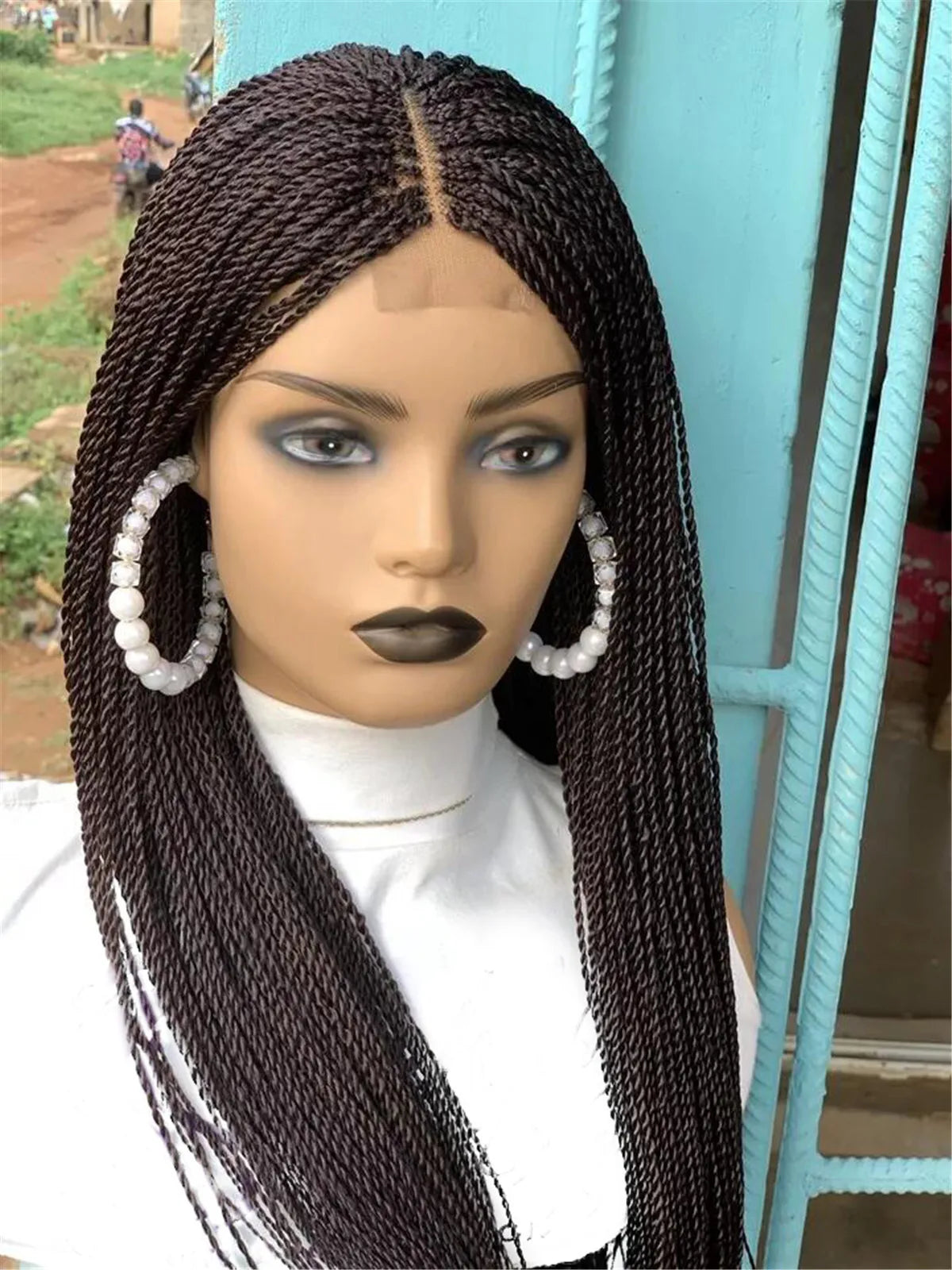 Senegalese Twist Braided Wig | Micro Twist & Box Braids | Full Lace Front | Kanekalon Hair | Black Women