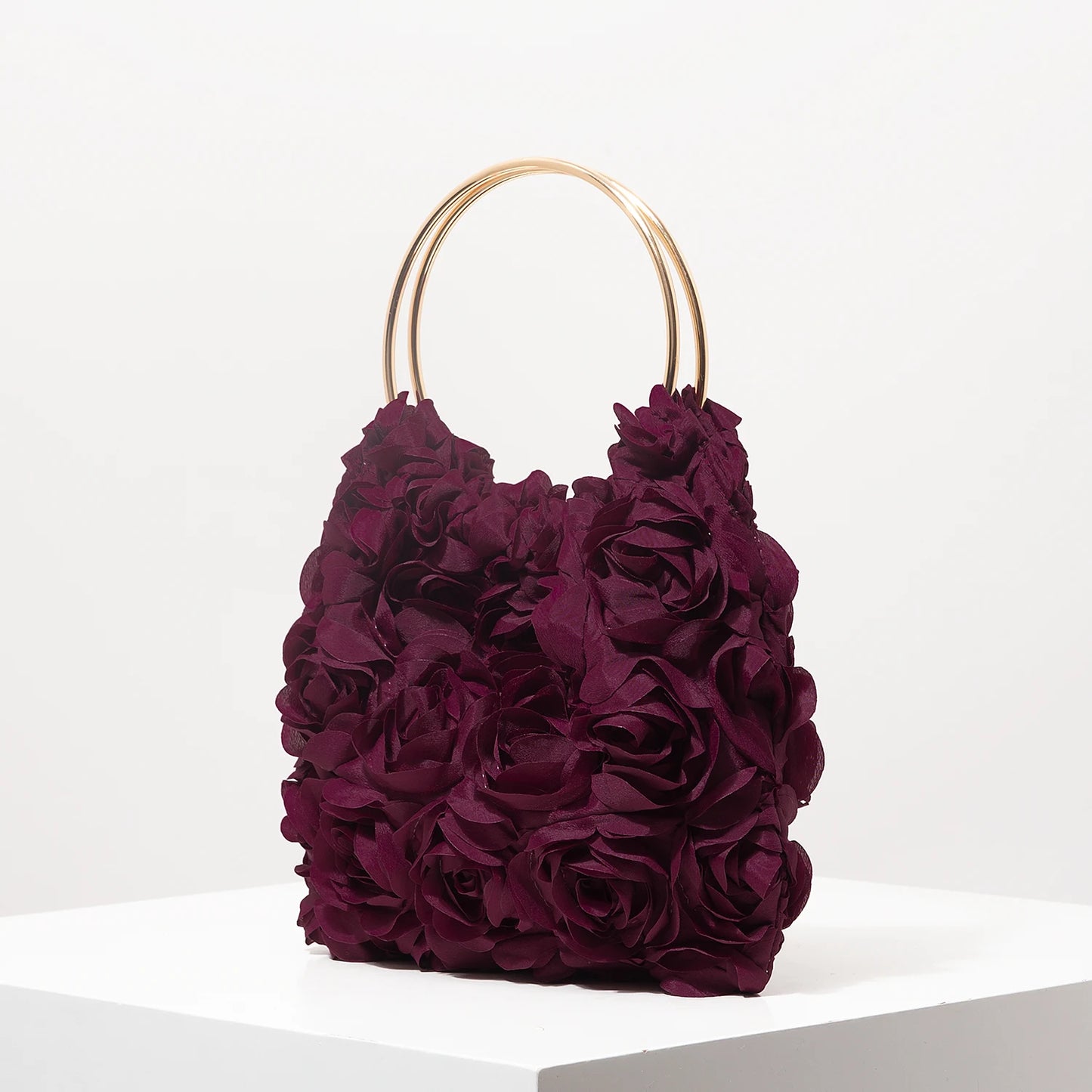 Luxury Rose Flower Tote Bags for Ladies | Elegant Party Bag & Wedding Handbag Luxegan