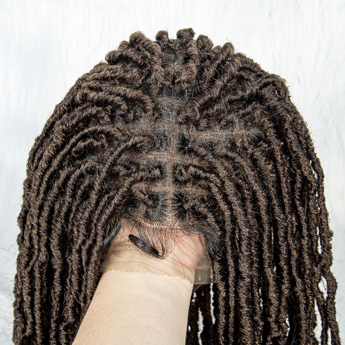 Pink & Blue Braided Wig | Full Lace Butterfly Locs & Dreadlocks