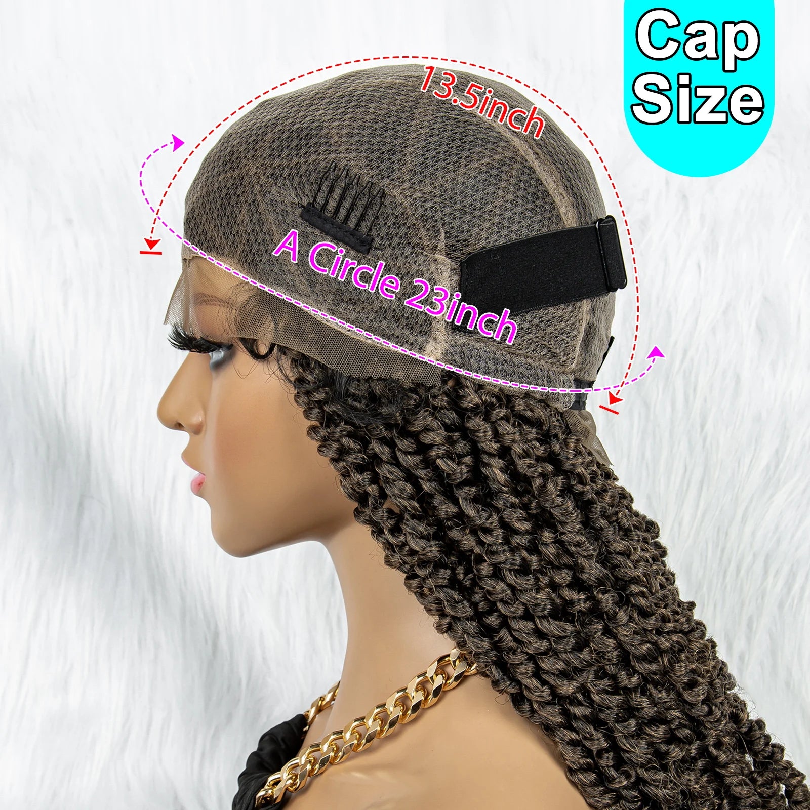 Knotless Box Braids Wig | Full Lace Front with Baby Hair Luxegan