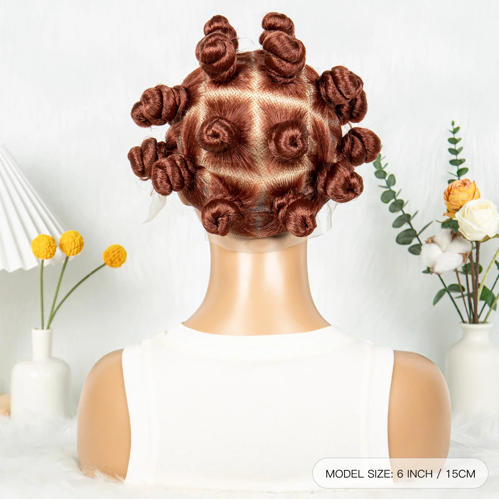 HD Transparent Lace Front Bantu Knots Wig | Synthetic | Full Lace | With Baby Hair | For Black Women