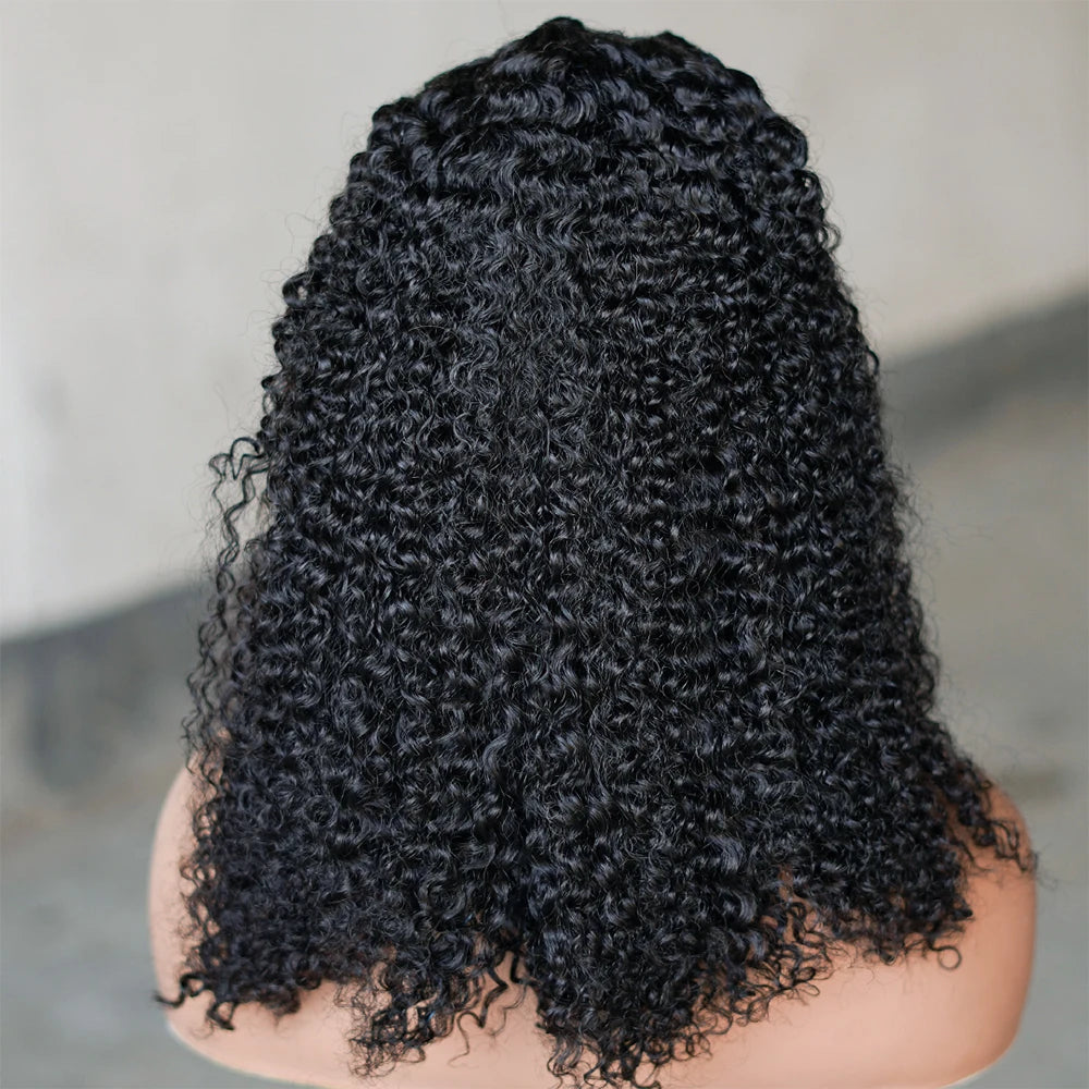 16" Afro Kinky Curly Braided Lace Front Wig | 250% Density | Brazilian Remy Hair | 13x4 Lace Luxegan